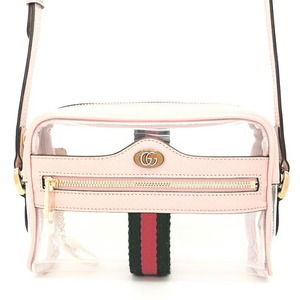 Gucci GG Marmont Ophidia Mini Vinyl Bag Clear Bag Pink